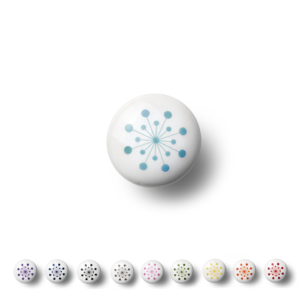 gałka do mebli z porcelany kwiatek