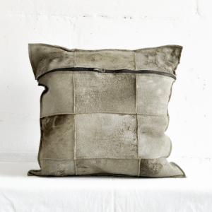 poszewka skórzana dwuczęściowa khaki